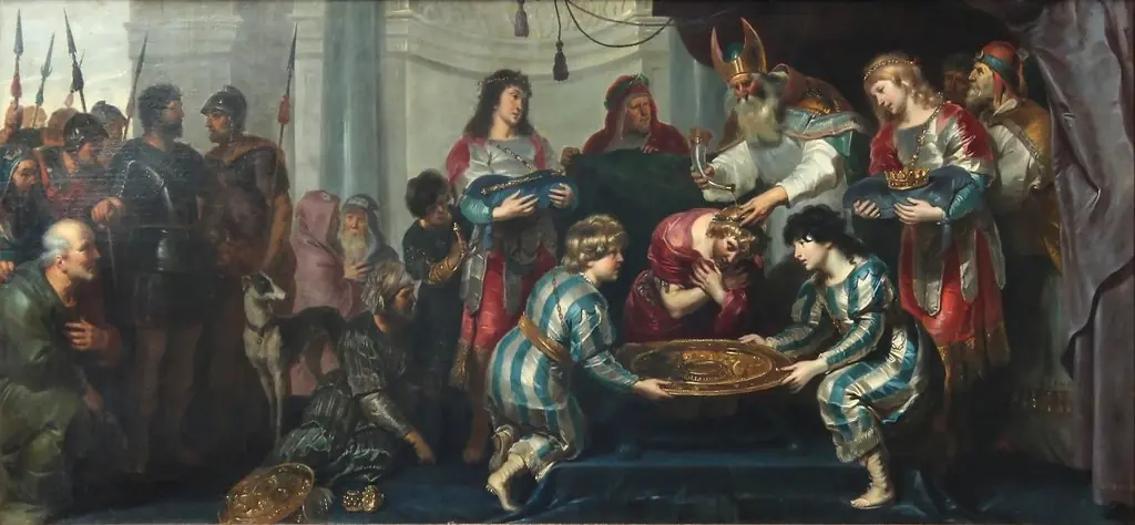 The anointing of Solomon, by Cornelis de Vos