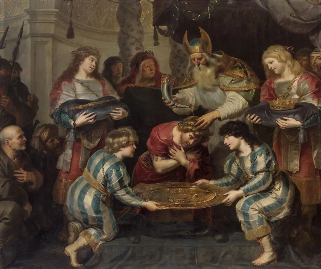 The anointing of Solomon, by Cornelis de Vos