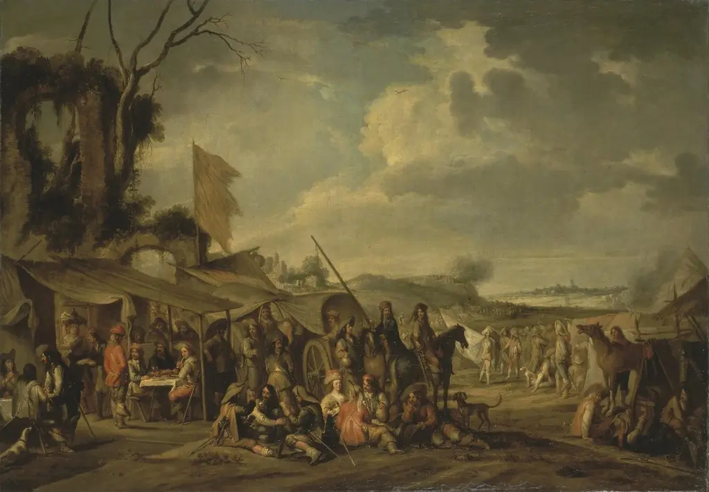 A Camp by the Ruins, by Cornelis de Wael