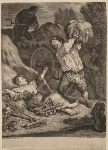 July, by Cornelis Dusart