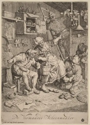 The Merry Shoemaker, by Cornelis Dusart