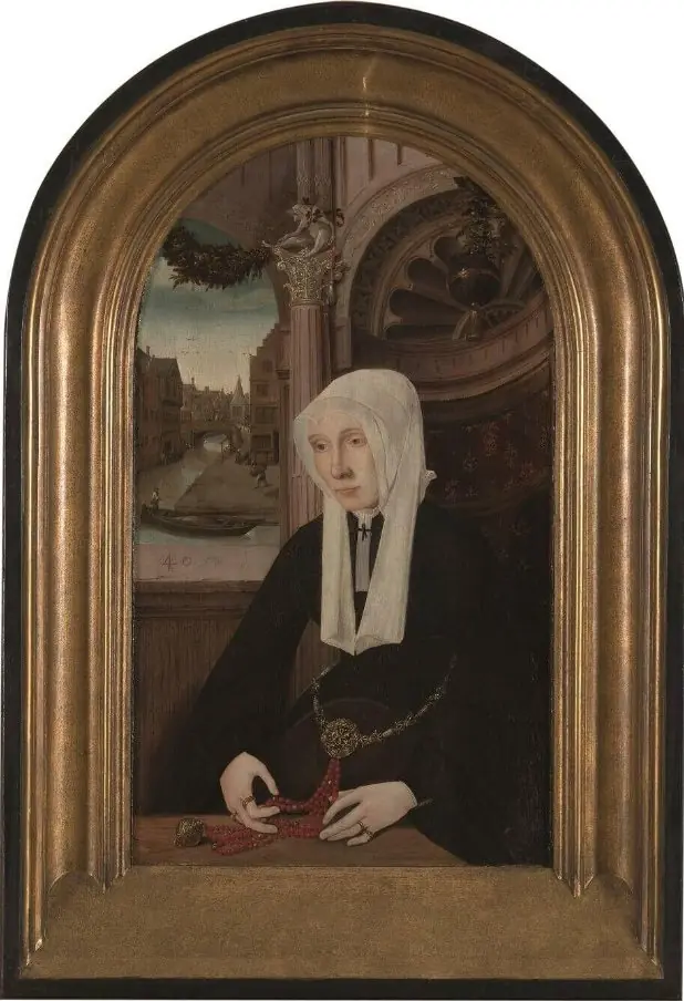 Portrait of Cornelia Pietersdr. ( ....-....), by Cornelis Engebrechtsz.