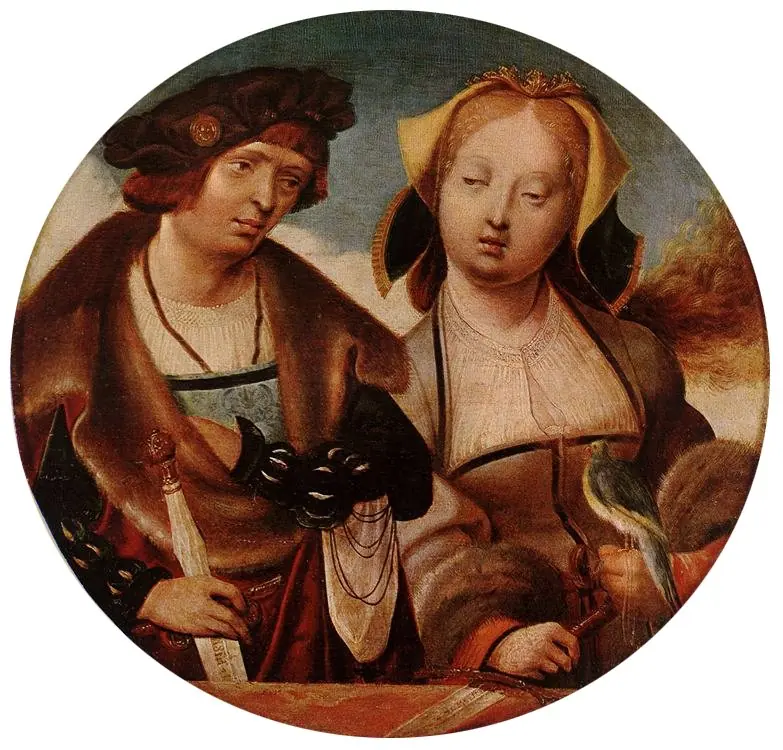 St Cecilia and her Fiancé, by Cornelis Engebrechtsz.
