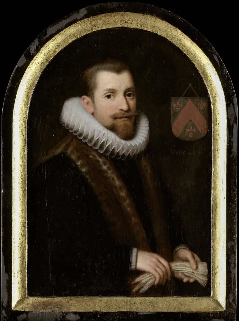 Portrait of Floris Gerritsz Overrijn van Schoterbosch (c. 1562-1618), by Cornelis Engelsz.