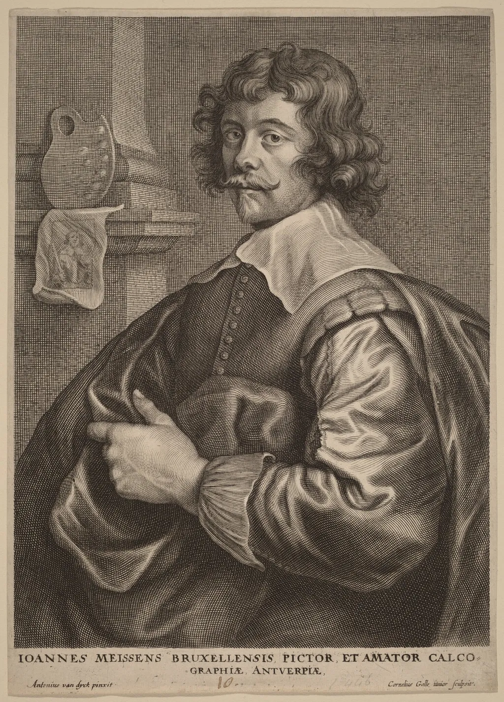 Joannes Meyssens, by Cornelis Galle I, ink, 1634