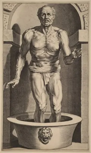 Seneca Standing in the Bath, by Cornelis Galle I