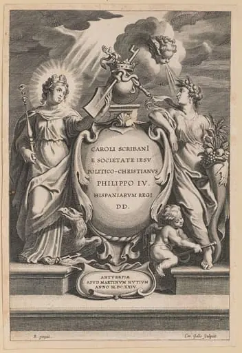 Title Page for Carolus Scribani, Politico-Christianus, by Cornelis Galle I
