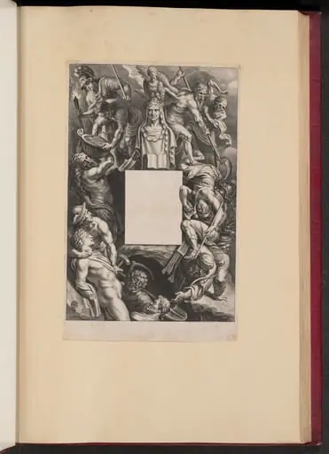 Title Page for Hubert Goltzius, Romanae et Graecae Antiqvitatis Monvmenta (Opera Omnia, I), by Cornelis Galle I