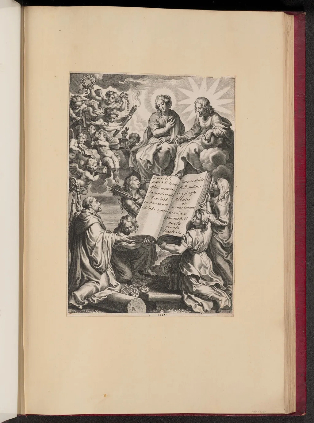 Title Page for Ludovicus Blosius, Opera, by Cornelis Galle I, ink, 1632