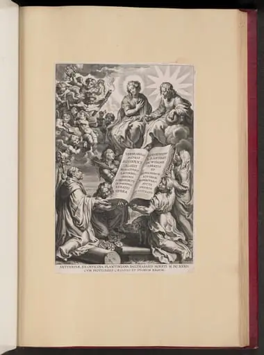 Title Page for Ludovicus Blosius, Opera, by Cornelis Galle I