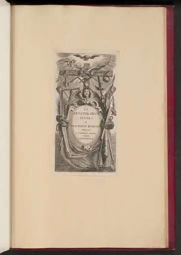 Title Plate for SS. Apostolorvm Icones, by Cornelis Galle I