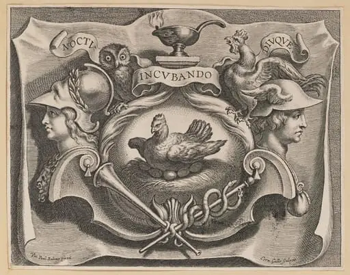 Vignette for the Title Page of Martinus Bonacina, Opera Omnia, by Cornelis Galle I
