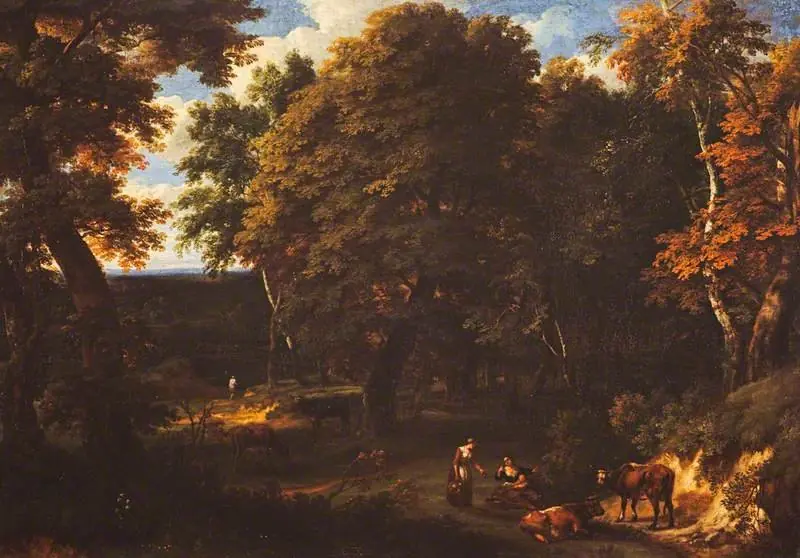 Landscape with Cattle and Figures, by Cornelis Huysmans
