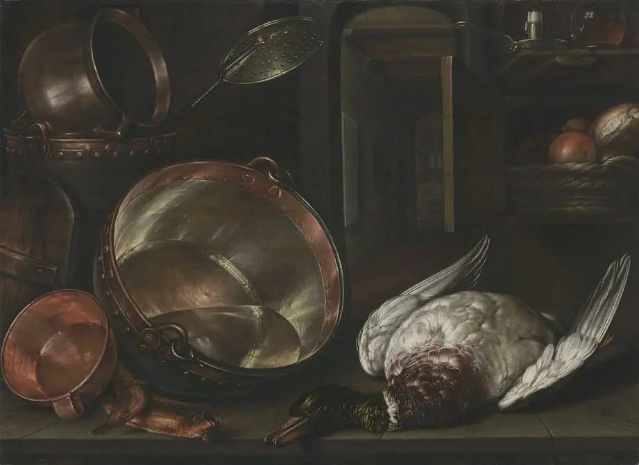Küchenstillleben, by Cornelis Jacobsz. Delff