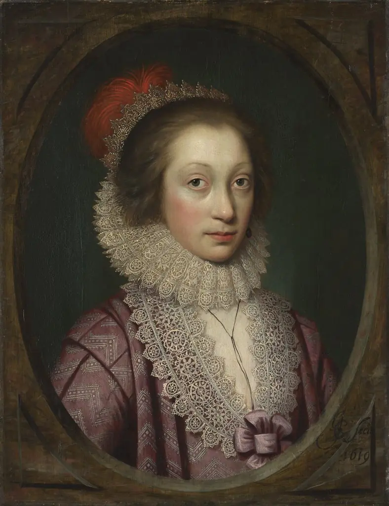 Portrait of a Woman, possibly Elizabeth Boothby, by Cornelis Janssens van Ceulen