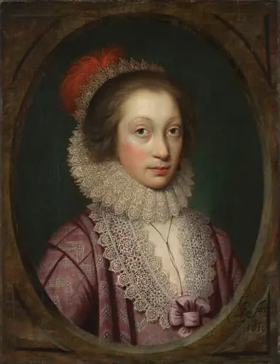 Portrait of a Woman, possibly Elizabeth Boothby, by Cornelis Janssens van Ceulen