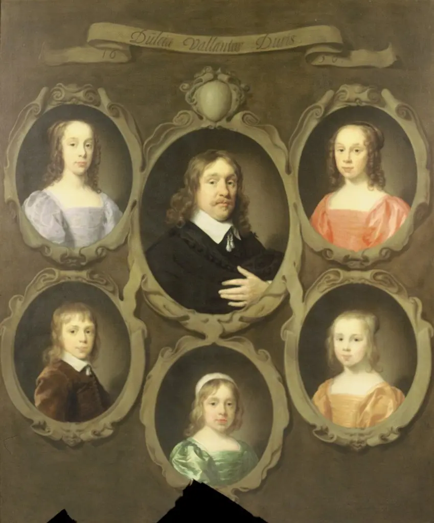 Portrait of John Beck and his five children, by Cornelis Janssens van Ceulen, 1650