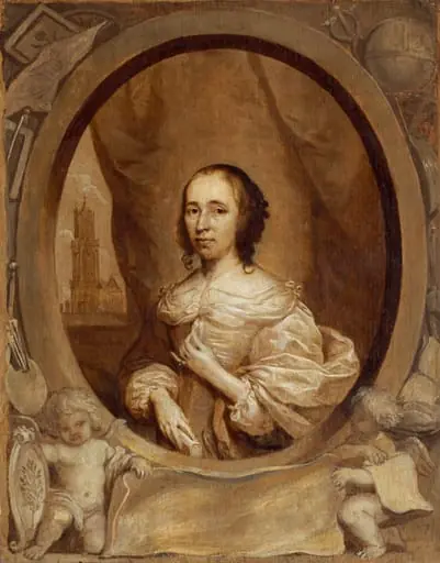 Anna Maria van Schurman, by Cornelis Jonson van Ceulen