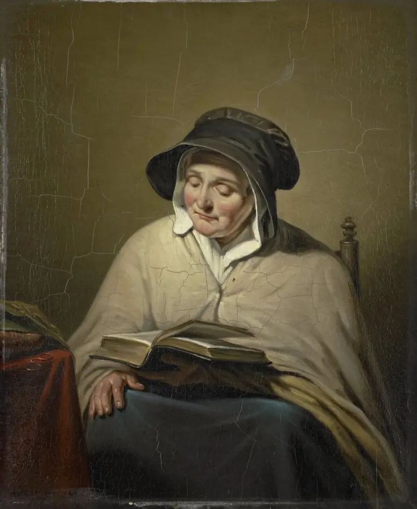 Old Woman Reading, by Cornelis Kruseman