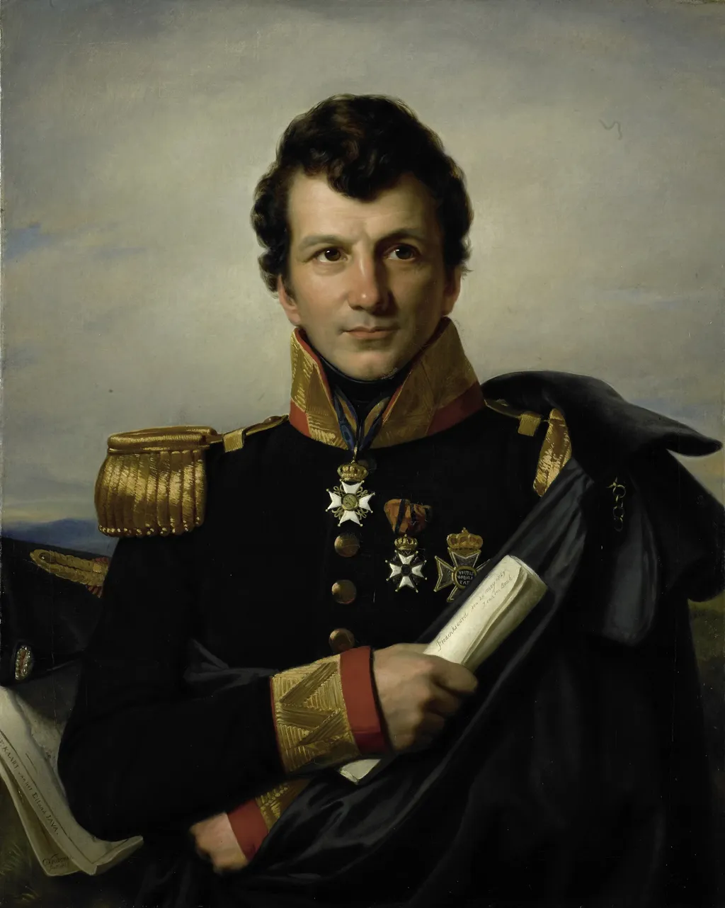 Portrait of Johannes, Graaf van den Bosch, Governor-General of the Dutch East Indies, Minister of the Colonies, by Cornelis Kruseman, oil, 1829