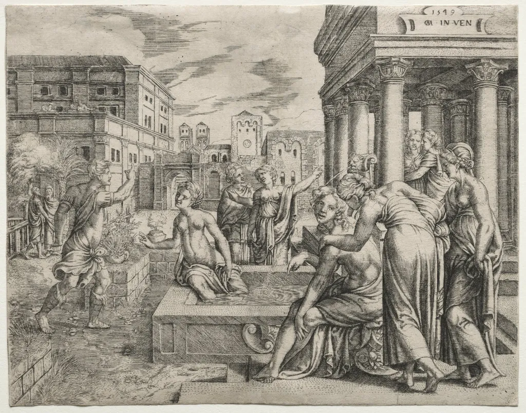 Bathsheba in the Bath, by Cornelis Massijs, 1549