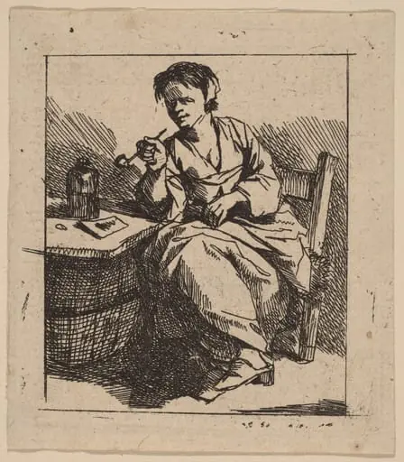 A Woman Smoking, by Cornelis Pietersz Bega