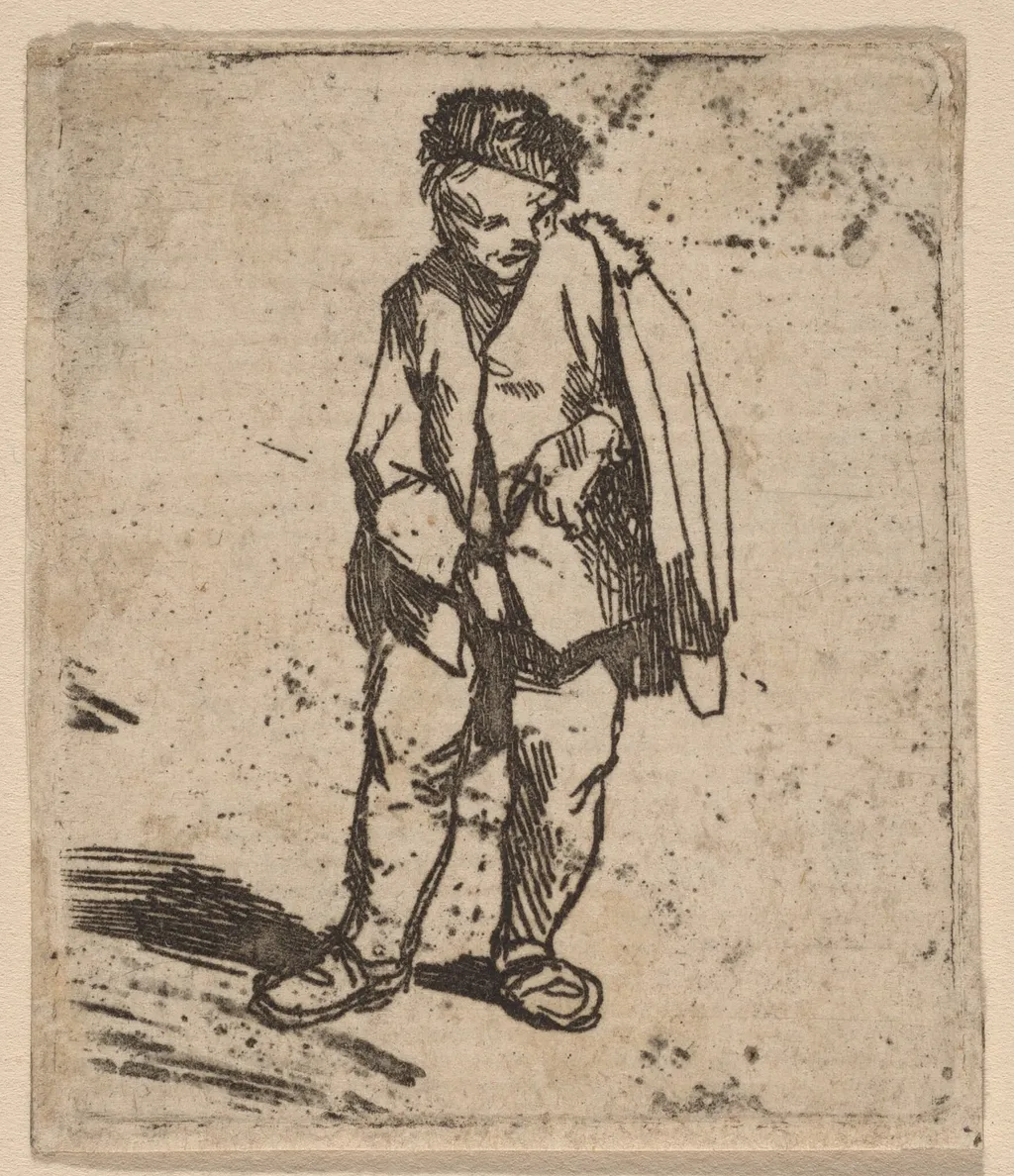 Man in a Short Cloak, by Cornelis Pietersz Bega, ink, 1648