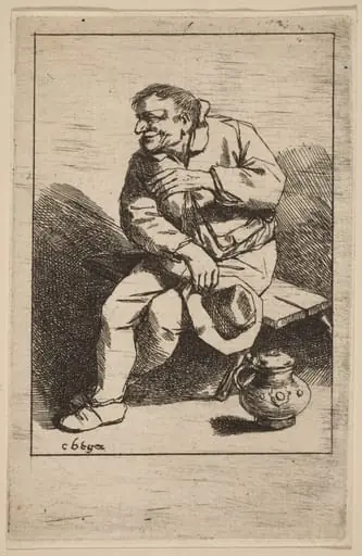 Sitting Man with His Hat in His Right Hand, by Cornelis Pietersz Bega