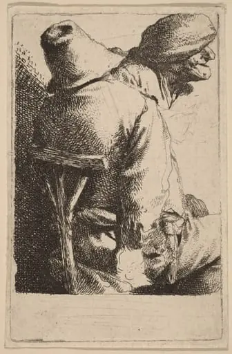 The Seated Peasant and His Wife, by Cornelis Pietersz Bega
