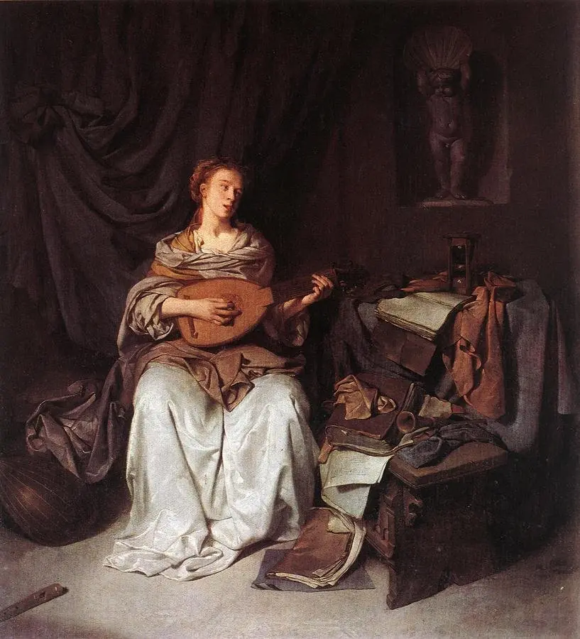 Woman Playing a Lute, by Cornelis Pietersz Bega