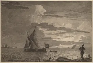 Fisherman with Pack over His Shoulder, by Cornelis Ploos van Amstel