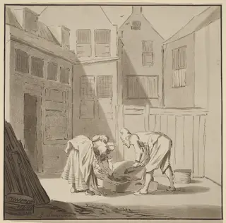 Hog Slaughterers, by Cornelis Ploos van Amstel