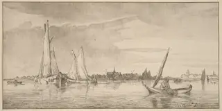 River with Town