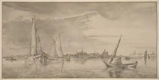 River with Town