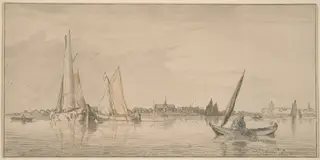River with Town