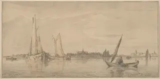 River with Town