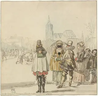 The Winter King on the Ice, by Cornelis Ploos van Amstel