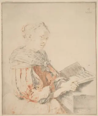 Young Girl at the Keyboard, by Cornelis Ploos van Amstel