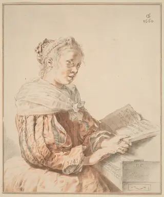 Young Girl at the Keyboard, by Cornelis Ploos van Amstel