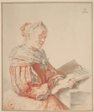 Young Girl at the Keyboard, by Cornelis Ploos van Amstel