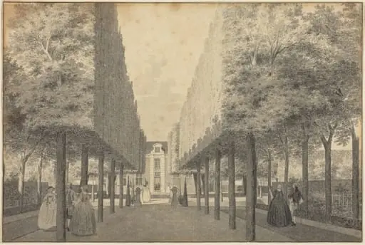 Ladies and Gentlemen Enjoying a Dutch Garden, by Cornelis Pronk