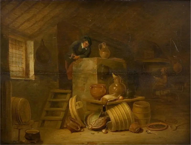 Interior of a Kitchen, by Cornelis Saftleven