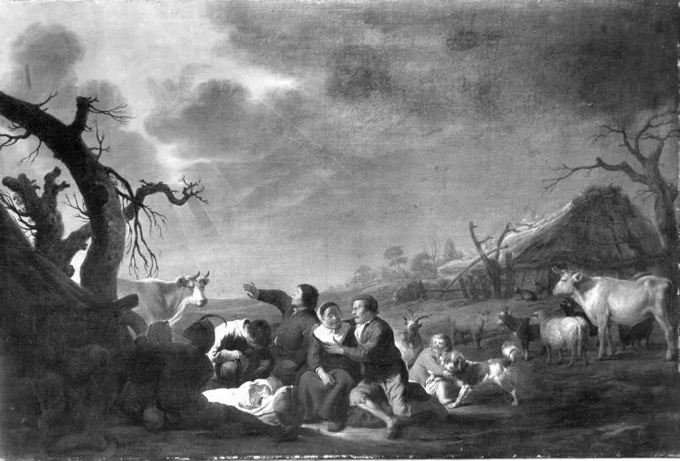 Verkündigung an die Hirten, by Cornelis Saftleven, unspecified, 1642