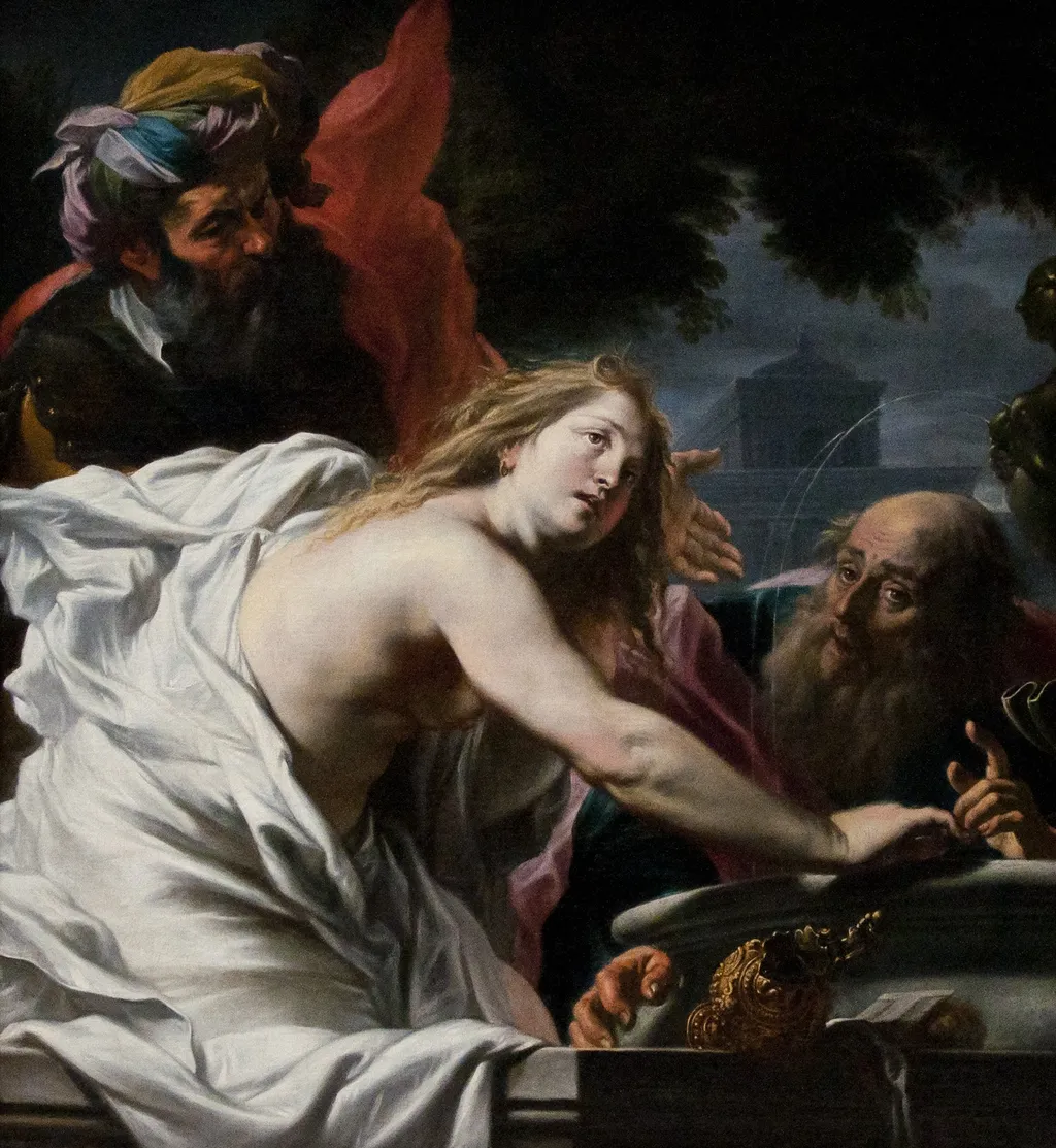 Susanna and the Elders, by Cornelis Schut, oil, 1650