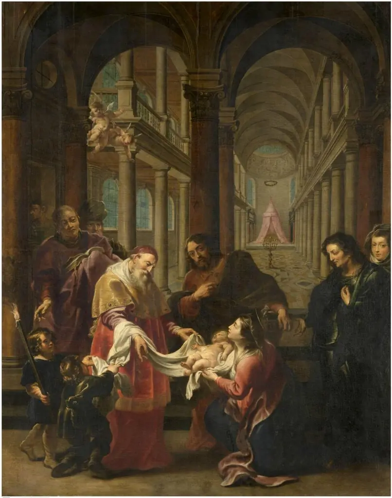 The purification of the holy virgin, by Cornelis Schut