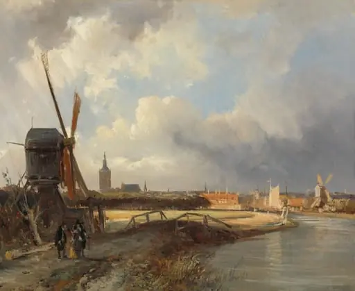 Gezicht op Den Haag, by Cornelis Springer