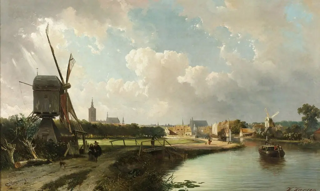 View of The Hague from the Delftse Vaart in the 17th Century