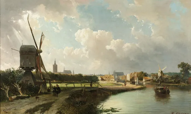 View of The Hague from the Delftse Vaart in the 17th Century