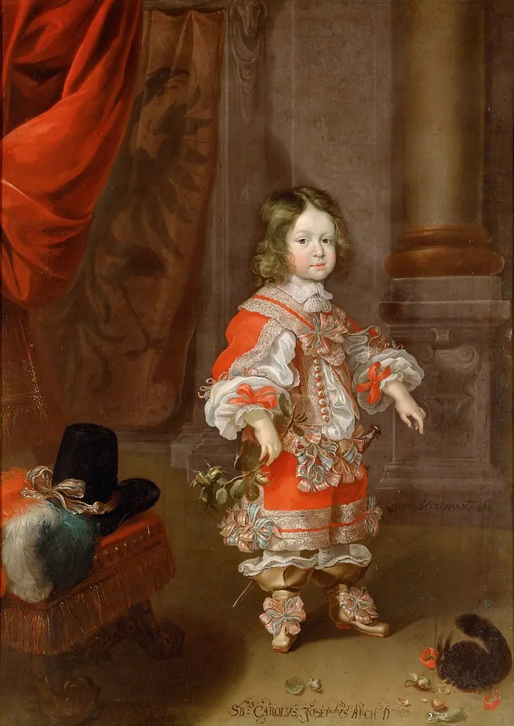 Erzherzog Karl Joseph (1649-1664) mit Eichhörnchen, im Alter von vier bis fünf Jahren, by Cornelis Sustermans