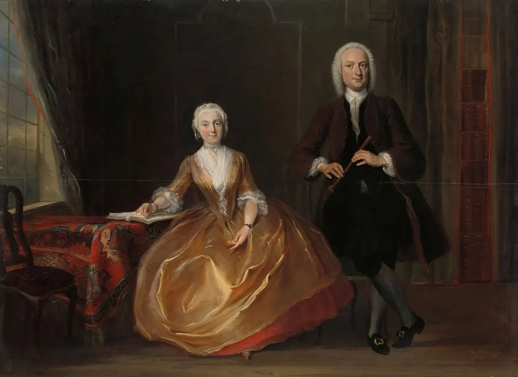 A Couple Making Music, by Cornelis Troost